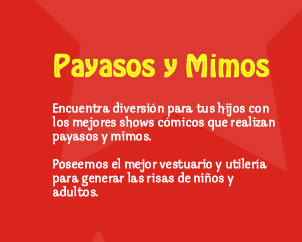 Gimnasio infantil, payasos, mimos y talleres recreativos.